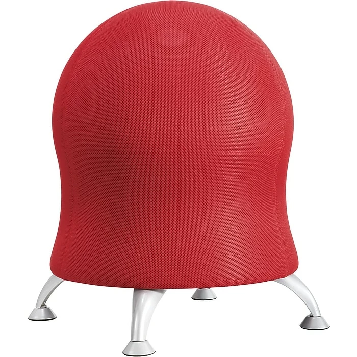 Safco Fabric Plastic Ball Chair, Crimson (4750CI) 3 Safco Fabric Plastic Ball Chair, Crimson (4750CI)