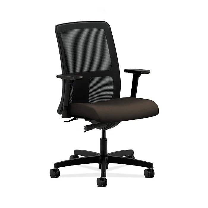 HON Ignition Fabric-Upholster Mesh Low-Back Office/Computer Chair, Adj. Arms, Espresso, HONIT102CU49 3 HON Ignition Fabric-Upholster Mesh Low-Back Office/Computer Chair, Adj. Arms, Espresso, HONIT102CU49