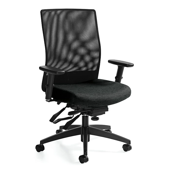Global Weev Jenny Fabric Medium Back Multi-Tilter Chair, Slate 3 Global Weev Jenny Fabric Medium Back Multi-Tilter Chair, Slate