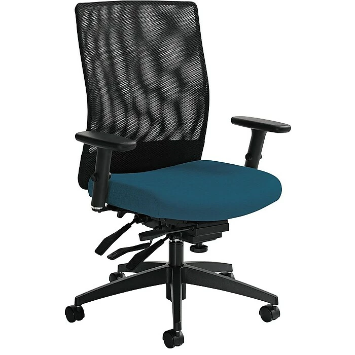 Global Weev Urban Fabric Medium Back Multi-Tilter Chair, Ocean Blue 5 Global Weev Urban Fabric Medium Back Multi-Tilter Chair, Ocean Blue - Image 3