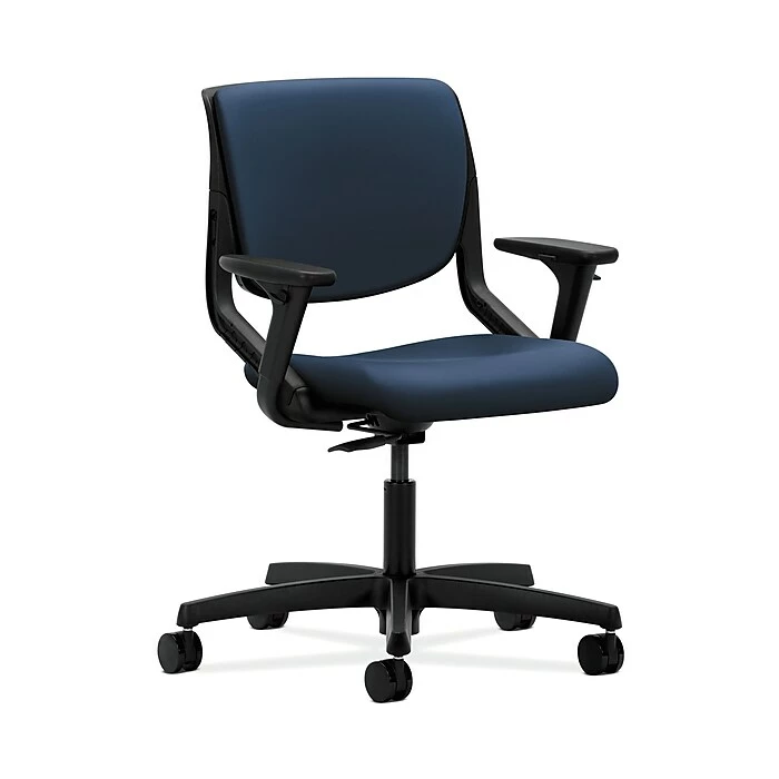 HON HONMT102UR96 Motivate Upholster Back Office/Computer Chair, Adj. Arms, Onyx Shell, Ocean Fabric 3 HON HONMT102UR96 Motivate Upholster Back Office/Computer Chair, Adj. Arms, Onyx Shell, Ocean Fabric