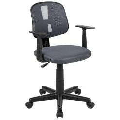 Flash Furniture Nylon Swivel Computer And Desk Chair, Gray (LF134AGY)