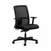 HON Ignition Mesh Fabric-Upholstered Low-Back Office/Computer Chair, Adj. Arms, Black