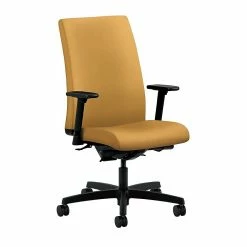 HON® Ignition® Mid-Back Office/Computer Chair, Adjustable Arms, Inertia Mustard Fabric