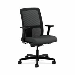 HON HONIT201SX23 Ignition Mesh Low-Back Office/Computer Chair, Adjustable Arms, Carbon Fabric