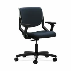 HON HONMT103WP37 Motivate Platinum Shell Navy Upholstered Back Office/Computer Chair With Adj. Arms