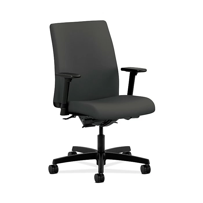 HON Ignition HONIT202CU19 Fabric Low-Back Office/Computer Chair, Adjustable Arms, Iron Ore 3 HON Ignition HONIT202CU19 Fabric Low-Back Office/Computer Chair, Adjustable Arms, Iron Ore