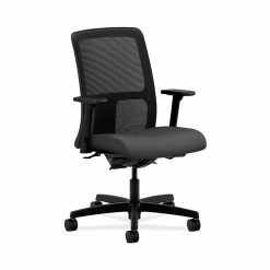 HON HONIT201CU19 Ignition Mesh Low-Back Office/Computer Chair, Adjustable Arms, Iron Ore Fabric