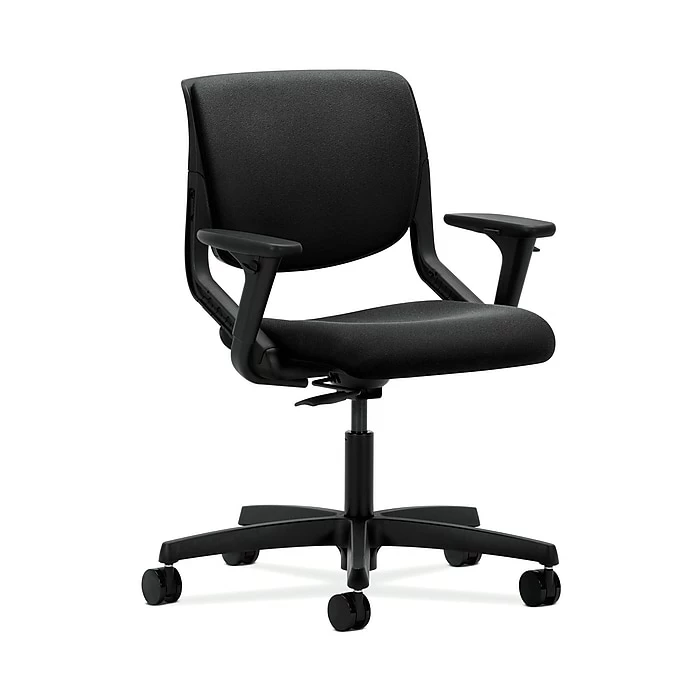 HON HONMT102CU10 Motivate Fabric-Upholster Back Office/Computer Chair, Adj. Arms, Onyx Shell, Black 3 HON HONMT102CU10 Motivate Fabric-Upholster Back Office/Computer Chair, Adj. Arms, Onyx Shell, Black