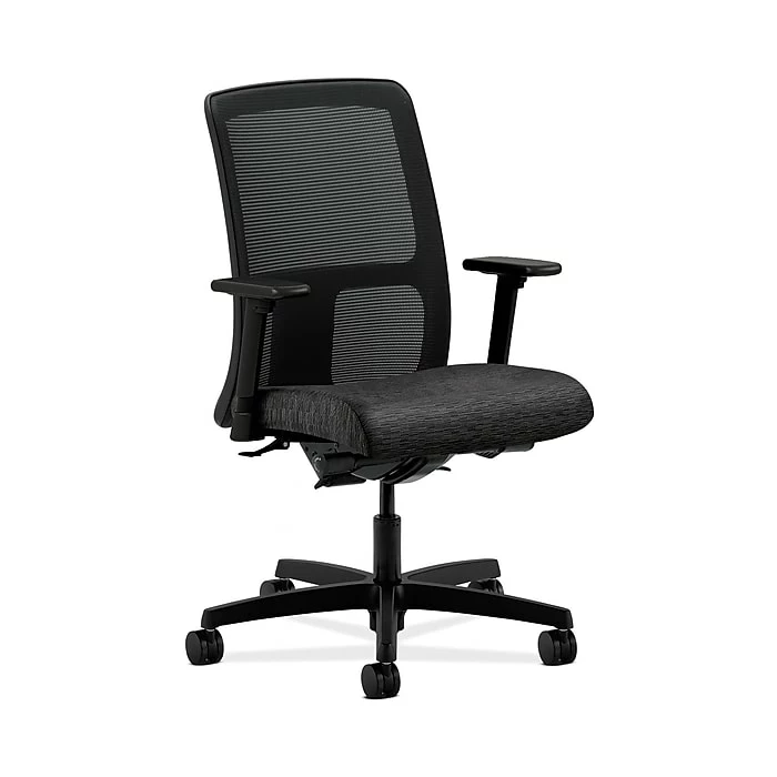 HON HONIT201AI10 Ignition Fabric-Upholstered Mesh Low-Back Office/Computer Chair, Adj. Arms, Onyx 3 HON HONIT201AI10 Ignition Fabric-Upholstered Mesh Low-Back Office/Computer Chair, Adj. Arms, Onyx