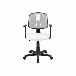 Flash Furniture Fundamentals Foam Swivel Computer And Desk Chair, Black/White (LF134AWH)