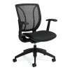 Global Roma Jenny Fabric Mesh Medium Back Computer Chair With Arms, Vermilion