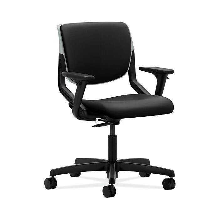 HON HONMT103UR10 Motivate Fabric-Upholster Back Office/PC Chair, Adj. Arms, Platinum Shell, Black 3 HON HONMT103UR10 Motivate Fabric-Upholster Back Office/PC Chair, Adj. Arms, Platinum Shell, Black