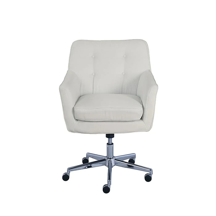 Serta Ashland Fabric Home Office Chair, Ivory (48372) 4 Serta Ashland Fabric Home Office Chair, Ivory (48372) - Image 2