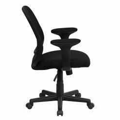 Flash Furniture Mid Back Mesh Computer Task Chair With Arms, Black -Office Chairs Shop unnamed file 1492