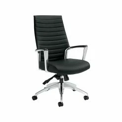Global Accord Vinyl Computer And Desk Chair, Black (26704ALA16F)