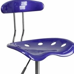 Flash Furniture Chrome Low Back Computer Task Chair With Tractor Seat, Vibrant Deep Blue -Office Chairs Shop unnamed file 1543