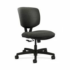 HON HON5721HAI10T Volt Fabric-Upholstered Office/Computer Chair, Armless, Onyx