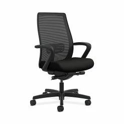 HON HONLWIM2FWP40 Endorse Collection Black Mesh Mid-Back Office/Computer Chair With Fixed Arms