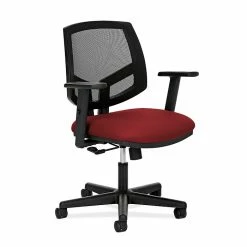 HON® HON5711AGA42 Volt® Fabric Mesh Back Office Chair With Adjustable Arms, Crimson