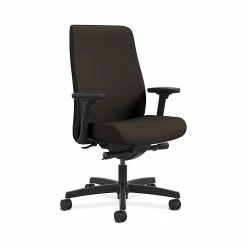 HON Endorse Collection HONLWU2ACU49 Fabric Mid-Back Office/Computer Chair, Adjustable Arms, Espresso