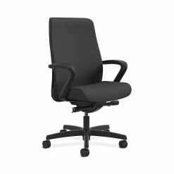 HON HONLWU2FCU19 Endorse Collection Mid-Back Office/Computer Chair, Fixed Arms, Iron Ore Fabric