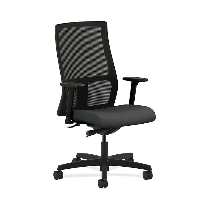 HON HONIW103SX23 Ignition Fabric-Upholstered Mesh Mid-Back Office/Computer Chair, Adj. Arms, Carbon 3 HON HONIW103SX23 Ignition Fabric-Upholstered Mesh Mid-Back Office/Computer Chair, Adj. Arms, Carbon