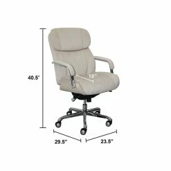 La-Z-Boy Sutherland Ergonomic Fabric Swivel Computer And Desk Chair, Cream (CHR10048D) -Office Chairs Shop unnamed file 163