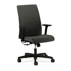 HON HONIW102AHUAI10 Ignition Onyx Fabric Mid-Back Office/Computer Chair Adjustable Arms,