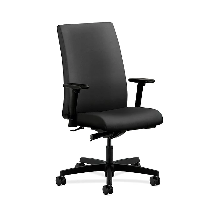 HON HONIW114NR10 Ignition Fabric-Upholstered Mid-Back Office/Computer Chair, Adjustable Arms, Onyx 3 HON HONIW114NR10 Ignition Fabric-Upholstered Mid-Back Office/Computer Chair, Adjustable Arms, Onyx