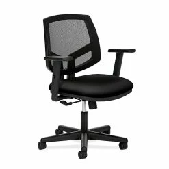 HON® HON5711AGA10 Volt® Fabric Mesh Back Office Chair With Adjustable Arms, Black