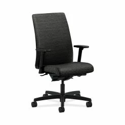 HON HONIW104AI10 Ignition Mid-Back Office/Computer Chair, Adjustable Arms, Onyx Fabric