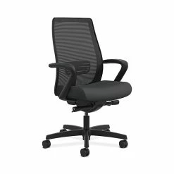 HON HONLWIM2FSX23 Endorse Collection Mesh Mid-Back Office/Computer Chair, Fixed Arms, Carbon Fabric