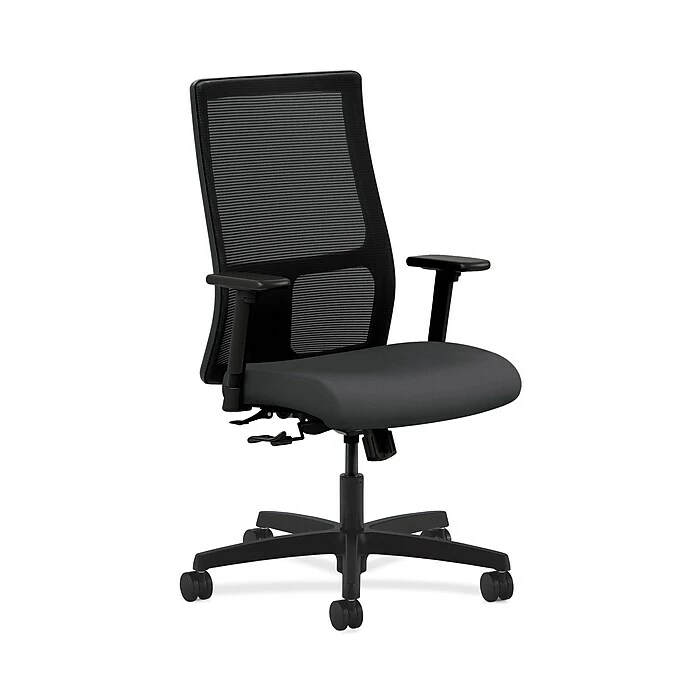 HON HONIW101SX23 Ignition Mesh Fabric-Upholstered Mid-Back Office/Computer Chair, Adj. Arms, Carbon 3 HON HONIW101SX23 Ignition Mesh Fabric-Upholstered Mid-Back Office/Computer Chair, Adj. Arms, Carbon
