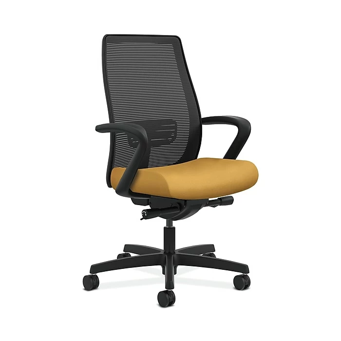 HON HONLWIM2FNR26 Endorse Collection Mesh Mid-Back Office/Computer Chair, Fixed Arms, Mustard Fabric 3 HON HONLWIM2FNR26 Endorse Collection Mesh Mid-Back Office/Computer Chair, Fixed Arms, Mustard Fabric