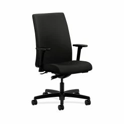 HON HONIW114WP40 Ignition Mid-Back Office/Computer Chair, Adjustable Arms, Black Fabric
