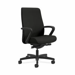 HON HONLWU2FCU10 Endorse Collection Mid-Back Office/Computer Chair, Fixed Arms, Black Fabric