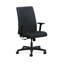 HON HONIW102WP37 Ignition Fabric-Upholstered Mid-Back Office/Computer Chair, Adjustable Arms, Navy