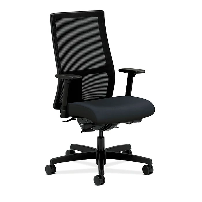 HON Ignition HONIW108WP37 Mesh Mid-Back Office/Computer Chair, Adjustable Arms, Navy Fabric 3 HON Ignition HONIW108WP37 Mesh Mid-Back Office/Computer Chair, Adjustable Arms, Navy Fabric