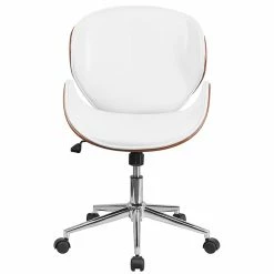 Flash Furniture Mid-Back Walnut Wood Swivel Conference Chair In White Leather (SDSDM22405WH) -Office Chairs Shop unnamed file 1737