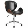 Flash Furniture SDSDM22405BK Mid-Back Walnut Wood Swivel Conference Chair, Black Leather -Office Chairs Shop unnamed file 1756