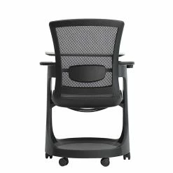 Eurotech SKTRN-BLK Eduskate Mesh Conference Chair, Fixed Arms, Black