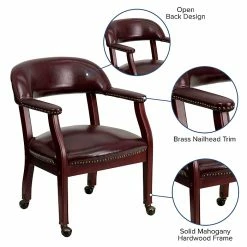 Flash Furniture Vinyl Mid Back Luxurious Conference Chair With Casters, Oxblood -Office Chairs Shop unnamed file 1810