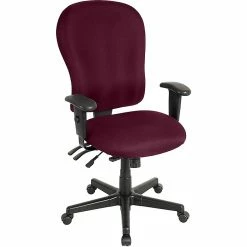 Raynor Eurotech 4 X 4 XL Fabric Ergonomic High-Back Task Chair, Fabric, Burgundy
