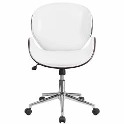 Flash Furniture SDSDM22405MAHWH Mid-Back Mahogany Wood Swivel Conference Chair In White Leather -Office Chairs Shop unnamed file 1851