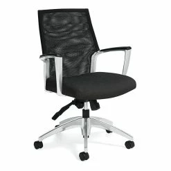 Global Accord Urban Fabric Mesh Medium Back Tilter Chair, Granite Rock