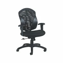Global Mesh Back Fabric Conference Chair, Black (19514550JN02)