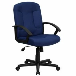 Flash Furniture Fabric Computer And Desk Chair, Navy Blue (GOST6NVYFAB)