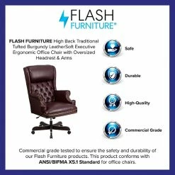 Flash Furniture Leathersoft Traditional Executive Chair, Burgundy (CIJ600BY) -Office Chairs Shop unnamed file 2059