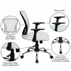 Flash Furniture Mid-Back Office Chair, White -Office Chairs Shop unnamed file 2069